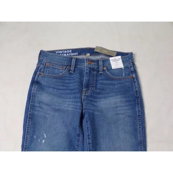 J CREW 9" Mid-Rise Vintage Slim Straight Jeans #BD358 Size 29 NWT - Picture 5 of 9